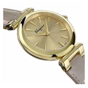 Salvatore Ferragamo Idillio IP Yellow Gold Stainless Steel Case Guilloché Dial L
